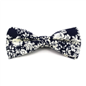 Midnight Blue Floral Bow Tie