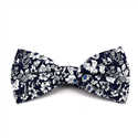 Midnight Blue Floral Bow Tie