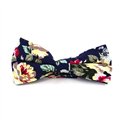 Midnight Blue Floral Bow Tie