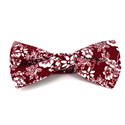 Burgundy Floral Bow Tie
