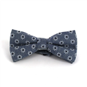 Grey Floral Bow Tie