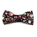 Black Floral Bow Tie
