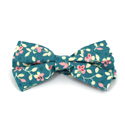 Turquoise Floral Bow Tie