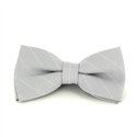 Light Gray Bow Tie with White Stripes