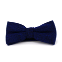 Blue Speckled Wool Bow Tie