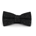 Black Marled Wool Bow Tie