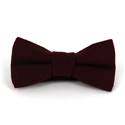 Solid Burgundy Wool Bow Tie