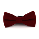 Solid Garnet Wool Bow Tie
