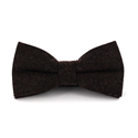Solid Coffee Brown Wool Bow Tie