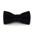 Black Wool Bow Tie with Grey Speckles