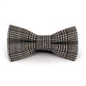Brown Houndstooth Wool Bow Tie