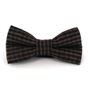 Brown Striped Wool Bow Tie