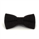 Dark Brown Braided Wool Bow Tie