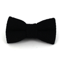 Black Braided Wool Bow Tie