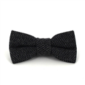 Grey Zigzag Wool Bow Tie