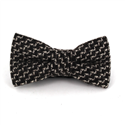 Brown Zigzag Wool Bow Tie