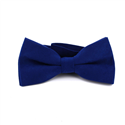Solid Blue Suede Bow Tie
