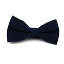 Plain Navy Blue Suede Bow Tie