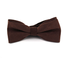 Plain Brown Suede Bow Tie