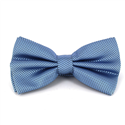 Solid Blue Checkered Bow Tie