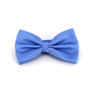Light Blue Checkered Solid Bow Tie