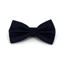 Dark Blue Checkered Solid Bow Tie
