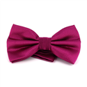 Solid Fuchsia Checkered Bow Tie