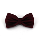Solid Burgundy Checkered Bow Tie
