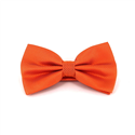 Orange Checkered Solid Bow Tie