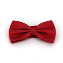 Solid Light Red Checkered Bow Tie