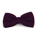 Solid Purple Herringbone Bow Tie