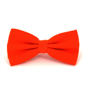 Orange Herringbone Solid Bow Tie
