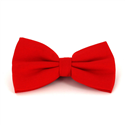 Solid Red Herringbone Bow Tie