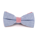 Solid Oxford Blue and Red Bow Tie