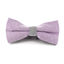 Solid Oxford Lilac and Gray Bow Tie