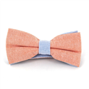 Solid Orange and Blue Oxford Bow Tie