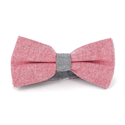 Solid Red and Grey Oxford Bow Tie