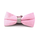 Solid Pink and Gray Oxford Bow Tie
