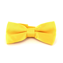 Matte Yellow Satin Solid Bow Tie