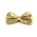 Beige Satin Solid Bow Tie