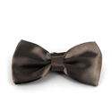 Solid Satin Coffee Bow Tie