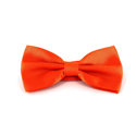 Orange Satin Solid Bow Tie