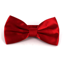 Red Satin Solid Bow Tie