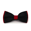 Red and Black Satin Solid Bow Tie