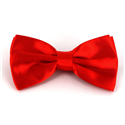 Light Red Satin Solid Bow Tie