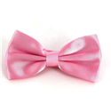 Solid Pink Satin Bow Tie