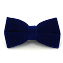 Solid Blue Velvet Bow Tie