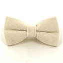 White Velvet Solid Bow Tie
