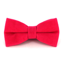 Solid Pink Velvet Bow Tie