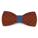 Crossed Wooden Bow Tie